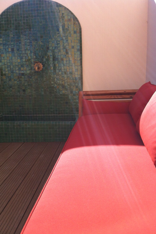 Canapé et coussin extérieur
